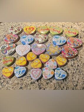 Brighton tin boxes 15 big & 12 small multicolors